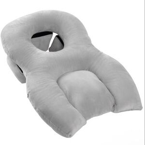 Auliaory Face Down Pillow After surgery, Gray U-Shaped Travel Pillow